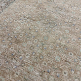 9’10 x 12’11 Classic Vintage Rug Cappuccino Beige, Sage, Teal & Periwinkle 5754