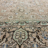 9’10 x 12’11 Classic Vintage Rug Cappuccino Beige, Sage, Teal & Periwinkle 5754