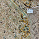 9’7 x 13’2 Classic Vintage Rug Muted  Beige, Saffron & Teal 5748