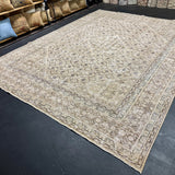 9’5 x 12’8 Classic Vintage Rug Taupe, Sea Green & Beige 5749