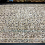 9’5 x 12’8 Classic Vintage Rug Taupe, Sea Green & Beige 5749