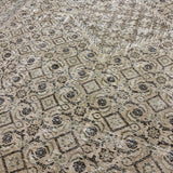 9’5 x 12’8 Classic Vintage Rug Taupe, Sea Green & Beige 5749