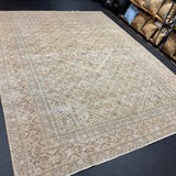 9’7 x 12’9 Classic Vintage Rug Beige, Sage Green &  Brown 5747