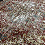 9’ x 11’3 Classic Vintage Rug Muted Grays, Reds, Blues, Greens 5320
