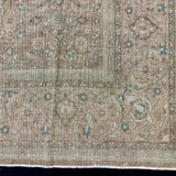 9’9 x 13’5 Classic Vintage Rug Muted Tawny Beige, Sea Foam Green + Blue 5750