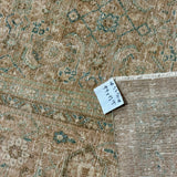 9’9 x 13’5 Classic Vintage Rug Muted Tawny Beige, Sea Foam Green + Blue 5750