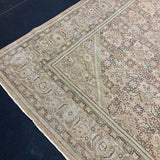 9’11 x 12’8 Classic Vintage Rug Muted Ecru Beige, Sea Green & Periwinkle 5751