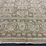 9’11 x 12’8 Classic Vintage Rug Muted Ecru Beige, Sea Green & Periwinkle 5751