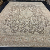 9’11 x 13’7 Classic Vintage Rug Muted  Beige, Brown, Blue & Green 5752