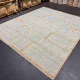 8’2 x 9’11 Moroccan Rug Blue & Beige LB42