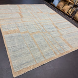 8’2 x 9’11 Moroccan Rug Blue & Beige LB42