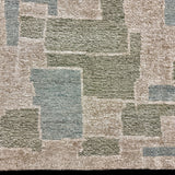 9’ x 12’ Distressed Silk Swedish Rug Blue, Green & Stone LB13