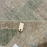 9’ x 12’ Distressed Silk Swedish Rug Blue, Green & Stone LB13