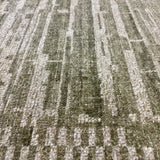 9’ x 12’ Distressed Silk Swedish Rug Green & Stone LB07