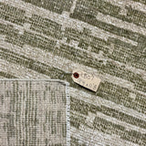 9’ x 12’ Distressed Silk Swedish Rug Green & Stone LB07