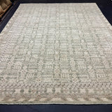ON HOLD 9’x 12’ Distressed Silk Classic Khotan Rug Beige & Sage LB01