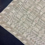 ON HOLD 9’x 12’ Distressed Silk Classic Khotan Rug Beige & Sage LB01