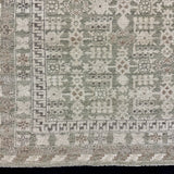 ON HOLD 9’x 12’ Distressed Silk Classic Khotan Rug Beige & Sage LB01