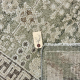 ON HOLD 9’x 12’ Distressed Silk Classic Khotan Rug Beige & Sage LB01