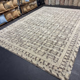10’ x 14’ Distressed Silk Classic Khotan Rug Stone Beige, Gray & Brown LB04