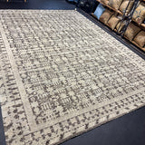 10’ x 14’ Distressed Silk Classic Khotan Rug Stone Beige, Gray & Brown LB04