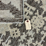 10’ x 14’ Distressed Silk Classic Khotan Rug Stone Beige, Gray & Brown LB04