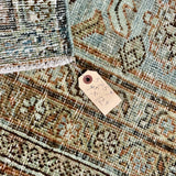 9’5 x 12’4  Classic Antique Rug Muted Powder Blue, Rust, Bone & Brown 5759