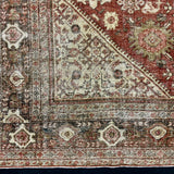 8’10 x 12’2  Classic Antique Rug Muted Rust, Charcoal, Taupe & Brown 5765