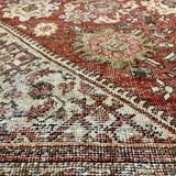 8’10 x 12’2  Classic Antique Rug Muted Rust, Charcoal, Taupe & Brown 5765