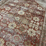 8’10 x 12’2  Classic Antique Rug Muted Rust, Charcoal, Taupe & Brown 5765