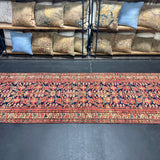 3’2 x 16’11 Classic Antique Runner Muted Red, Blue & Cream 5763