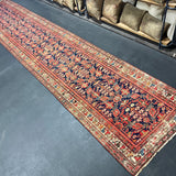 3’2 x 16’11 Classic Antique Runner Muted Red, Blue & Cream 5763