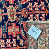 3’2 x 16’11 Classic Antique Runner Muted Red, Blue & Cream 5763