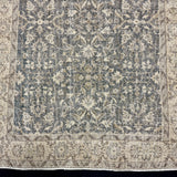 4’8 x 8’5 Vintage Oushak Rug Muted Forest Green and Beige 5760