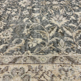 4’8 x 8’5 Vintage Oushak Rug Muted Forest Green and Beige 5760