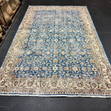 6’5 x 10’ Classic Vintage Rug Muted Indigo Blue, Beige + Rust 5764