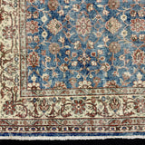 6’5 x 10’ Classic Vintage Rug Muted Indigo Blue, Beige + Rust 5764