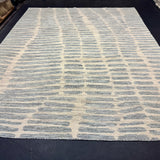 9’6 x 12’ Moroccan Style Rug Pure Soft Organic Wool Blue, Beige & Gray MK489