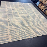 9’6 x 12’ Moroccan Style Rug Pure Soft Organic Wool Blue, Beige & Gray MK489