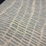 9’6 x 12’ Moroccan Style Rug Pure Soft Organic Wool Blue, Beige & Gray MK489