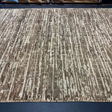 9’5 x 12’ Moroccan Style Rug Pure Silk and Organic Wool Browns, Beige & Gray MK488