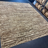 9’5 x 12’ Moroccan Style Rug Pure Silk and Organic Wool Browns, Beige & Gray MK488