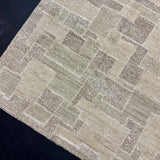 9’1 x 12’ Moroccan Style Rug Pure Silk and Organic Wool Muted Sage, Stone,  Brown & Gray MK586