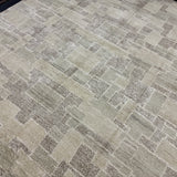 9’1 x 12’ Moroccan Style Rug Pure Silk and Organic Wool Muted Sage, Stone,  Brown & Gray MK586