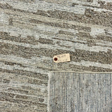 9’6 x 12’ Moroccan Style Rug Pure Silk and Organic Wool Muted Stone, Brown & Bone MK419