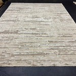 9’1 x 11’11  Moroccan Style Rug Pure Silk and Organic Wool Muted Beige, Brown & Gray MK452 Linda's Barn