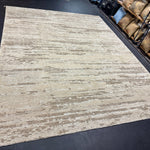9’1 x 11’11  Moroccan Style Rug Pure Silk and Organic Wool Muted Beige, Brown & Gray MK452 Linda's Barn
