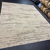 9’1 x 11’11  Moroccan Style Rug Pure Silk and Organic Wool Muted Beige, Brown & Gray MK452 Linda's Barn