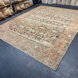 10’ x 12’ Classic Antique Carpet Muted Black, Rust & Gray 5769