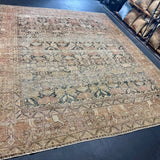 10’ x 12’ Classic Antique Carpet Muted Black, Rust & Gray 5769